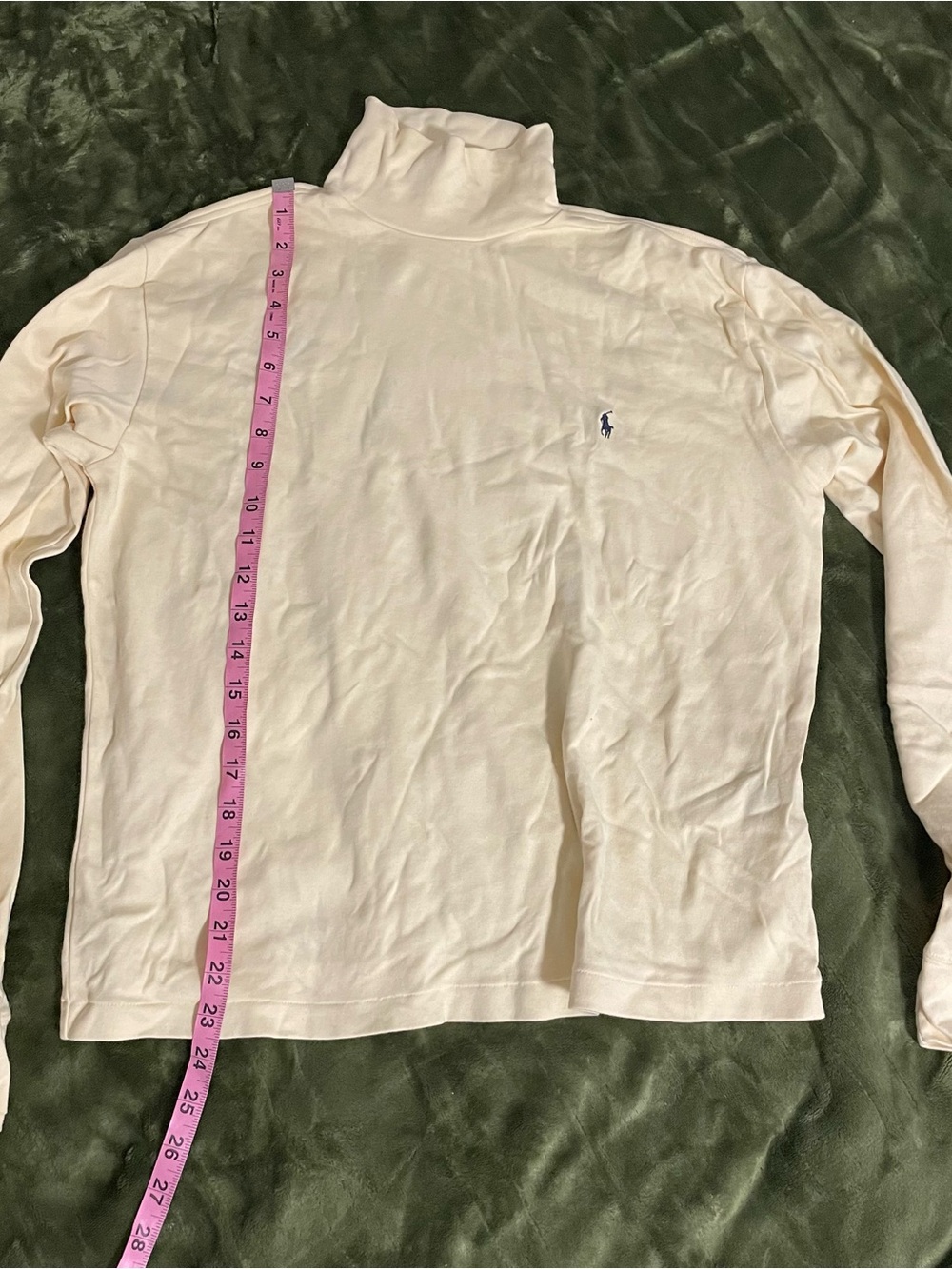Ralph Lauren Buttercream Turtleneck Long Sleeve Top